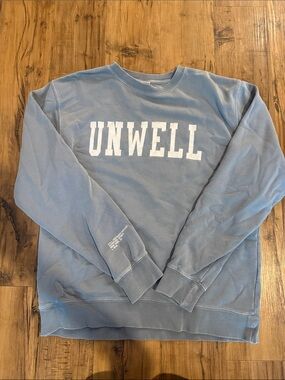 Unwell Washed-Light Blue Crewneck Sweatshirt